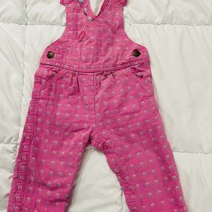 Oshkosh Bgosh Pink Floral Vintage Overalls